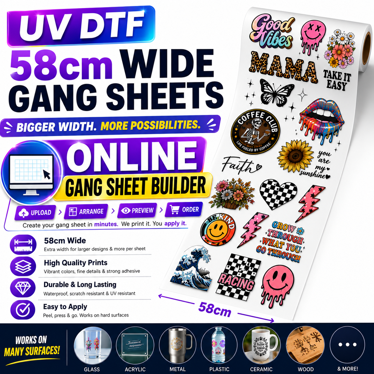 UV DTF Gang Sheet Builder