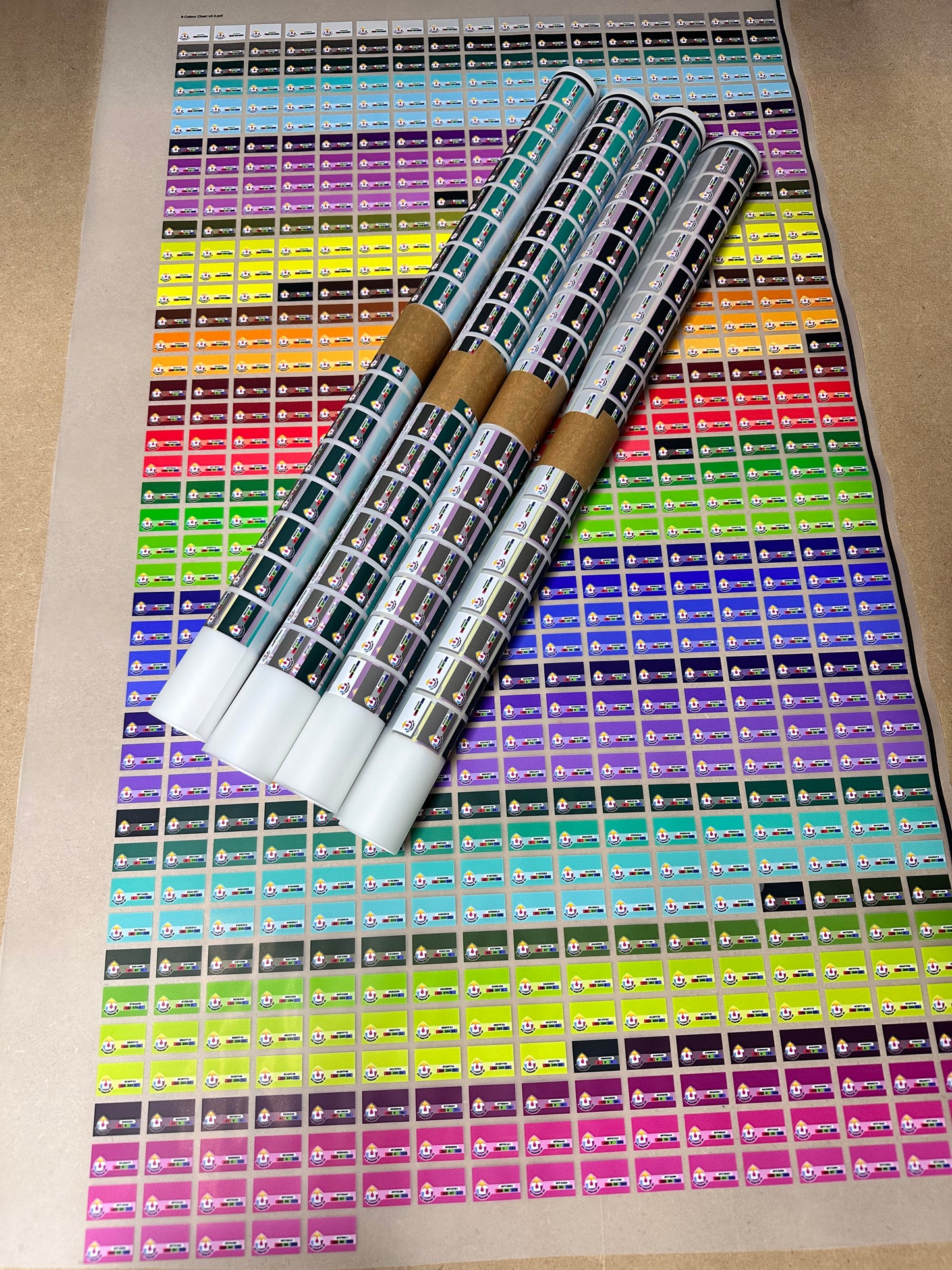 9 Colour Printed chart 1 Meter