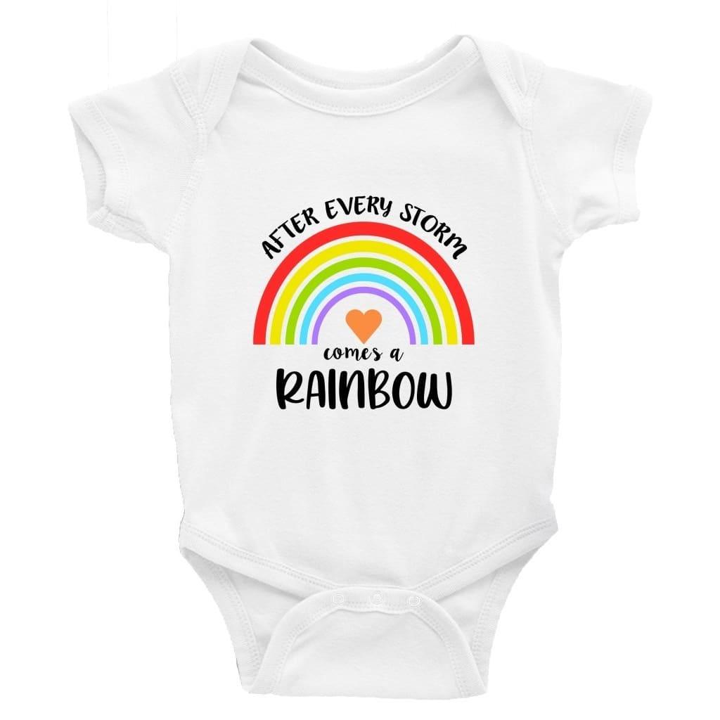 After every storm comes a rainbow - Baby Bodysuit Baby onesie Unisex baby vest Baby shower gift baby clothing store DTF Printing UK 
