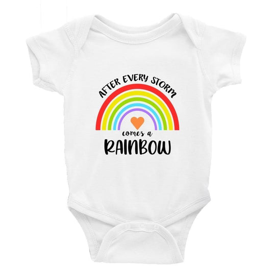 After every storm comes a rainbow - Baby Bodysuit Baby onesie Unisex baby vest Baby shower gift baby clothing store DTF Printing UK 