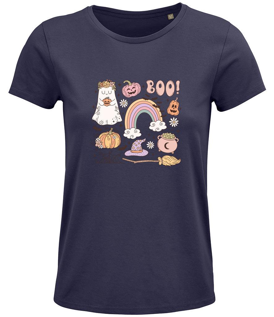 Boo Halloween Ladies T-shirt - DTF Printing UK United Kingdom England