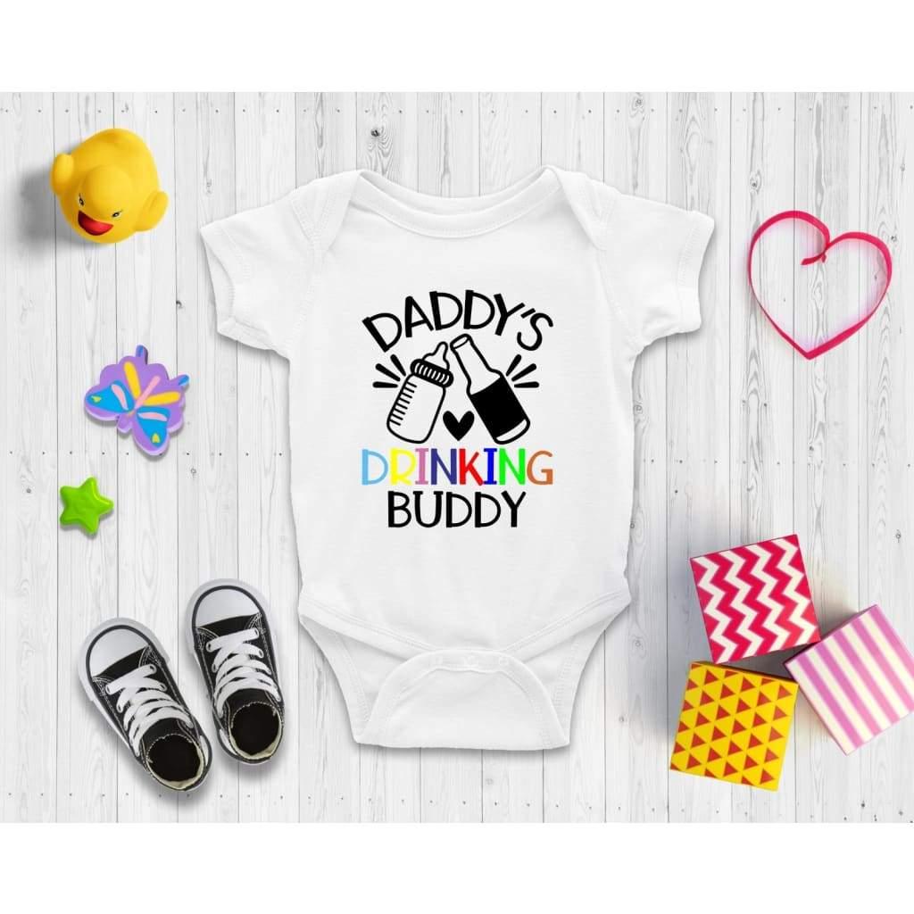 Daddy’s Drinking buddy - Baby Bodysuit Baby onesie Unisex baby vest Baby shower gift baby clothing store DTF Printing UK Handmade