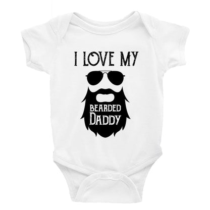 I Love my Bearded Daddy - Baby Bodysuit Baby onesie Unisex baby vest Baby shower gift baby clothing store Little Milk Monster Handmade