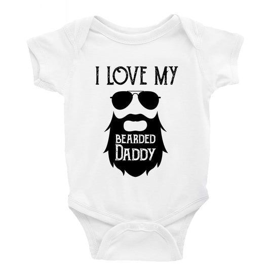 I Love my Bearded Daddy - Baby Bodysuit Baby onesie Unisex baby vest Baby shower gift baby clothing store Little Milk Monster Handmade