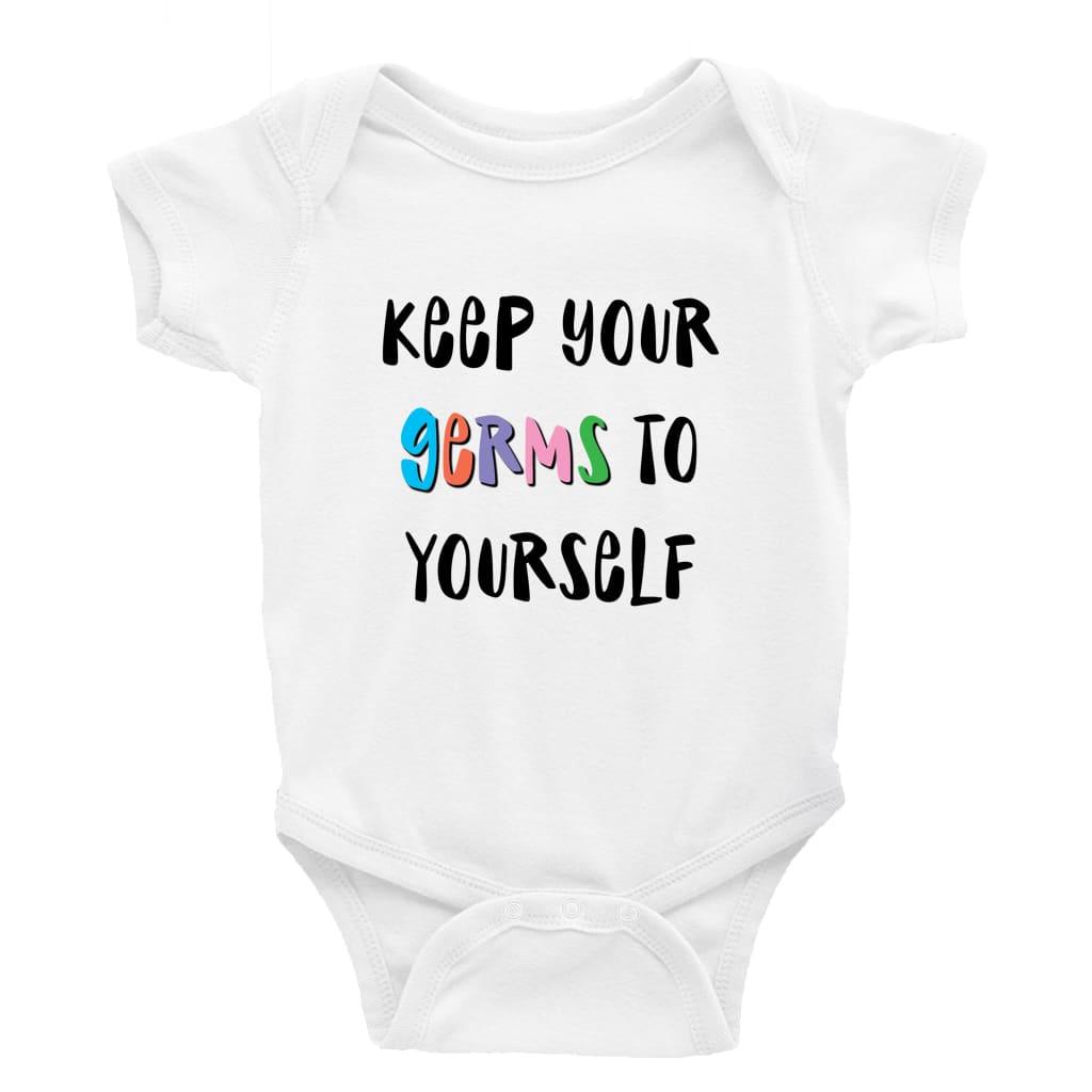 Keep your germs to yourself Multiple Colour options - Little Milk Monster - Baby Bodysuit Little Milk Monster Cheeky by Design Baby bodysuit funny cheeky trending breastfeeding Baby shower gift