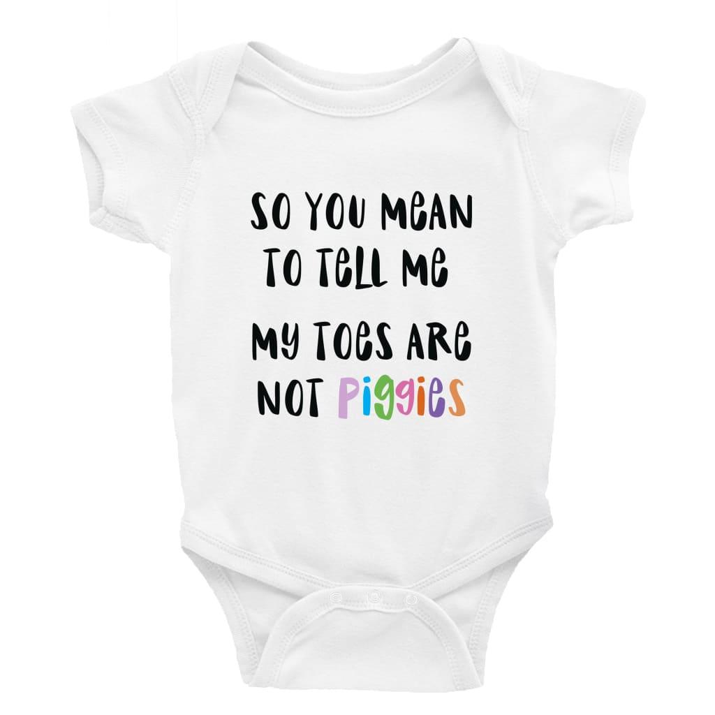 My toes are not piggies Multiple Colour options - 0-3 Month / Short Sleeve / Multi Colour - Baby Bodysuit Baby onesie Unisex baby vest Baby 
