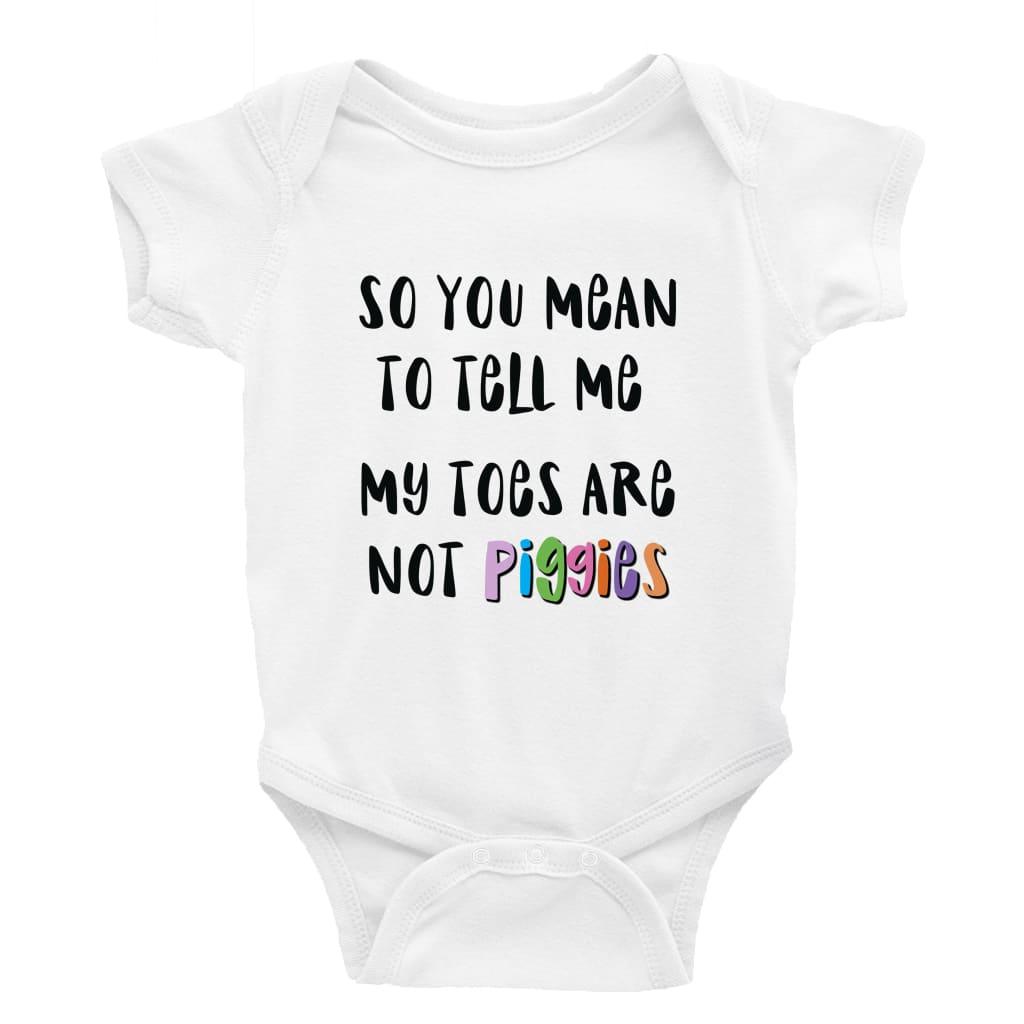 My toes are not piggies Multiple Colour options - 0-3 Month / Short Sleeve / Drop Shadow - Baby Bodysuit Baby onesie Unisex baby vest Baby 