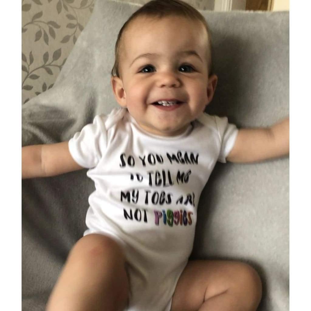 My toes are not piggies Multiple Colour options - Baby Bodysuit Baby onesie Unisex baby vest Baby shower gift baby clothing store Little 