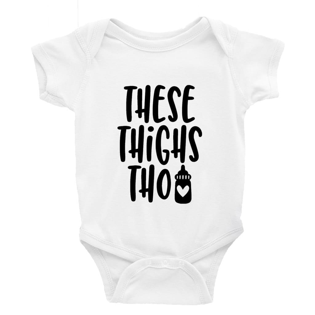 These thighs tho - Baby Bodysuit Baby onesie Unisex baby vest Baby shower gift baby clothing store Little Milk Monster Handmade